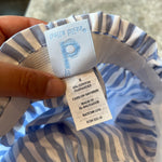 Load image into Gallery viewer, Bella Bliss Blue Wide Oxford Stripe Paperbag Skirt 8 NWT
