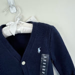 Load image into Gallery viewer, Ralph Lauren Navy Blue Cardigan Sweater 9 Months NWT
