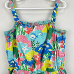 Load image into Gallery viewer, Mini Boden Fun Printed Playsuit Multi Coral Reef 9-10
