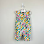 Load image into Gallery viewer, JoJo Maman Bebe Pretty Ruffle Shoulder Sunsuit Tropical Animals 12-18 Months
