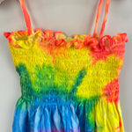 Load image into Gallery viewer, Vintage Happy Kids Tie Dye Tank Dress L
