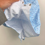 Load image into Gallery viewer, The Bailey Boys Smocked Blue Sailboat Jon Jon Romper 12 Months
