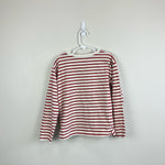 Load image into Gallery viewer, Mini Boden Long Sleeve Red Stripe Royal Crest Tee 8-9 Years
