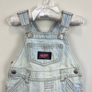 Vintage Old Navy Light Wash Blue Jean Overalls 6-12 Months