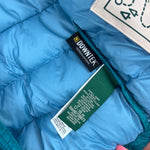 Load image into Gallery viewer, L.L. Bean Ultralight 650 Down Jacket Colorblock Blue Green 12-18 Months
