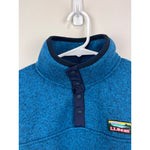 Load image into Gallery viewer, L.L. Bean Sweater Fleece Half Snap Pullover Blue Small 8
