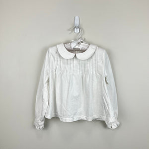 Mini Boden Collared Jersey Top Ivory 3-4 NWOT