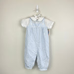 Load image into Gallery viewer, Vintage Alexis Blue Striped Jumpsuit 9 Months NWT
