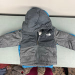 Load image into Gallery viewer, Patagonia Boys' Reversible Down Sweater Hoody Jacket Balkan Blue 6-12 Months
