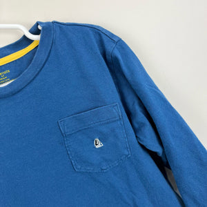 Crewcuts Long Sleeve Blue Pocket Tee 4-5