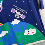 Load image into Gallery viewer, Mini Boden Space Big Applique Dress Starboard Blue 6-7
