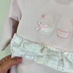 Load image into Gallery viewer, Mayoral Baby Pink Ruffle Cupcake Footie 2-4 Months
