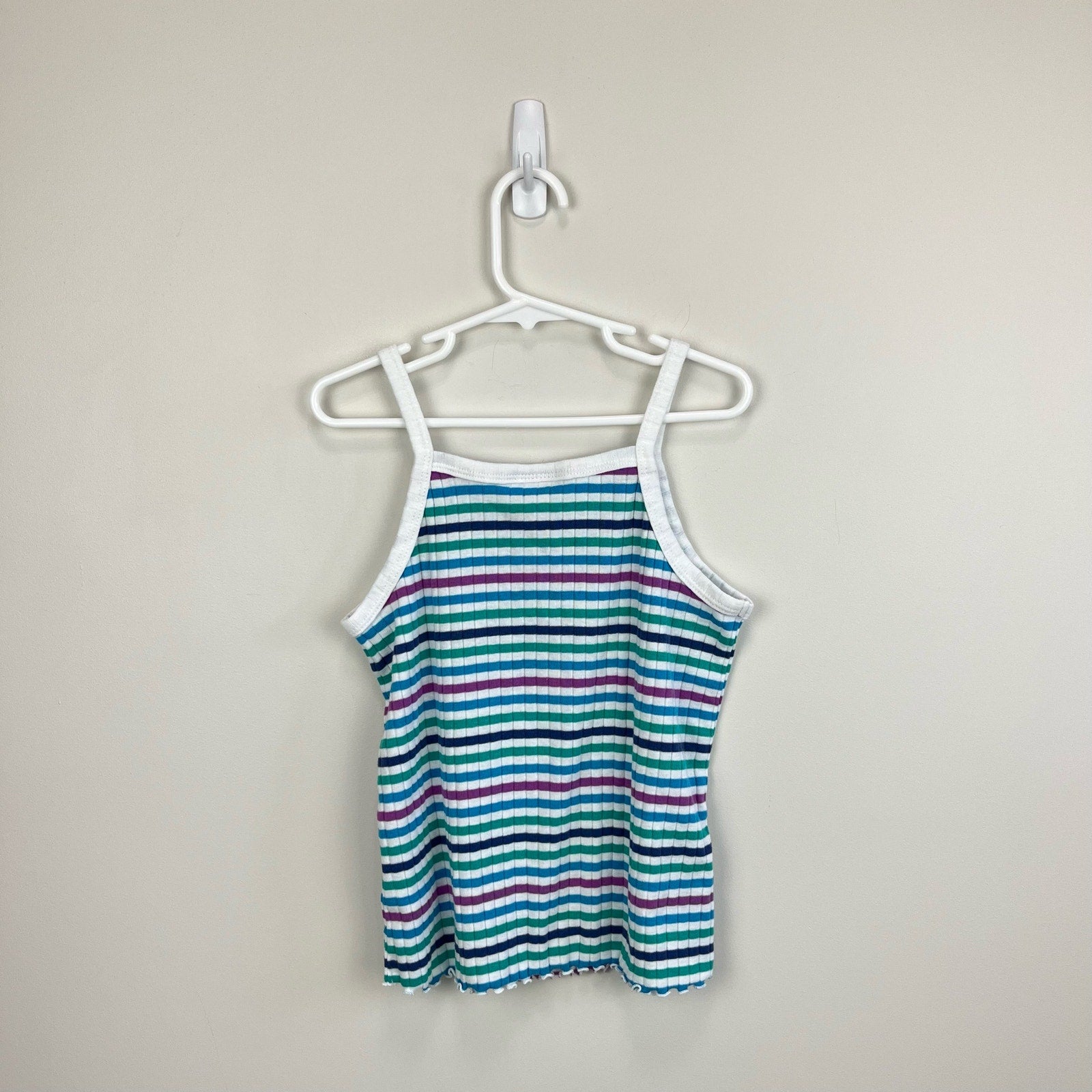 Cat & Jack Girls Striped Ribbed Tank Top Small 6