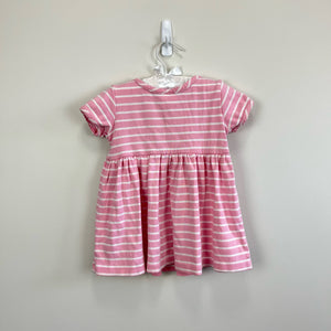 Hanna Andersson Pink and White Striped Dress 80 cm (18-24 Months)