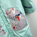 Load image into Gallery viewer, Patagonia Baby Reversible Puff-Ball Bunting Mint Green Town 3-6 Months
