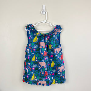 Mini Boden Ruffle Jungle Tank Top 6-7