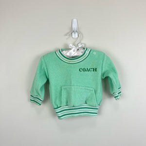 Vintage Healthtex Green COACH Pullover 6 Months USA