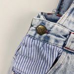 Load image into Gallery viewer, Vintage Happy Kids Patch Pocket Distressed Blue Jean Overalls
