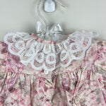 Load image into Gallery viewer, Vintage Piccolo Floral Jacquard Lace Ruffle Bubble Romper 6-9 Months
