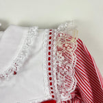 Load image into Gallery viewer, Vintage Winnie the Pooh Red White Striped Pinafore Dress 3T USA
