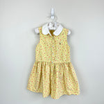 Load image into Gallery viewer, Ralph Lauren Sleeveless Yellow Floral Cotton Shirtdress 4T
