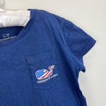 Load image into Gallery viewer, Vineyard Vines Short Sleeve American Flag Whale Pocket T-Shirt Small 7-8
