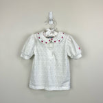 Load image into Gallery viewer, Vintage OshKosh B&#39;gosh Pointelle Flower Shirt 2T USA
