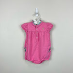 Load image into Gallery viewer, Ralph Lauren Pink Ruffle Romper 9 Months
