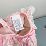 Load image into Gallery viewer, Vintage Pink Lace Ruffle Flower Dress Set 6-9 Months USA
