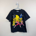Load image into Gallery viewer, Vintage Kids Mighty Morphin Power Rangers Short Sleeve Black T-Shirt 1994
