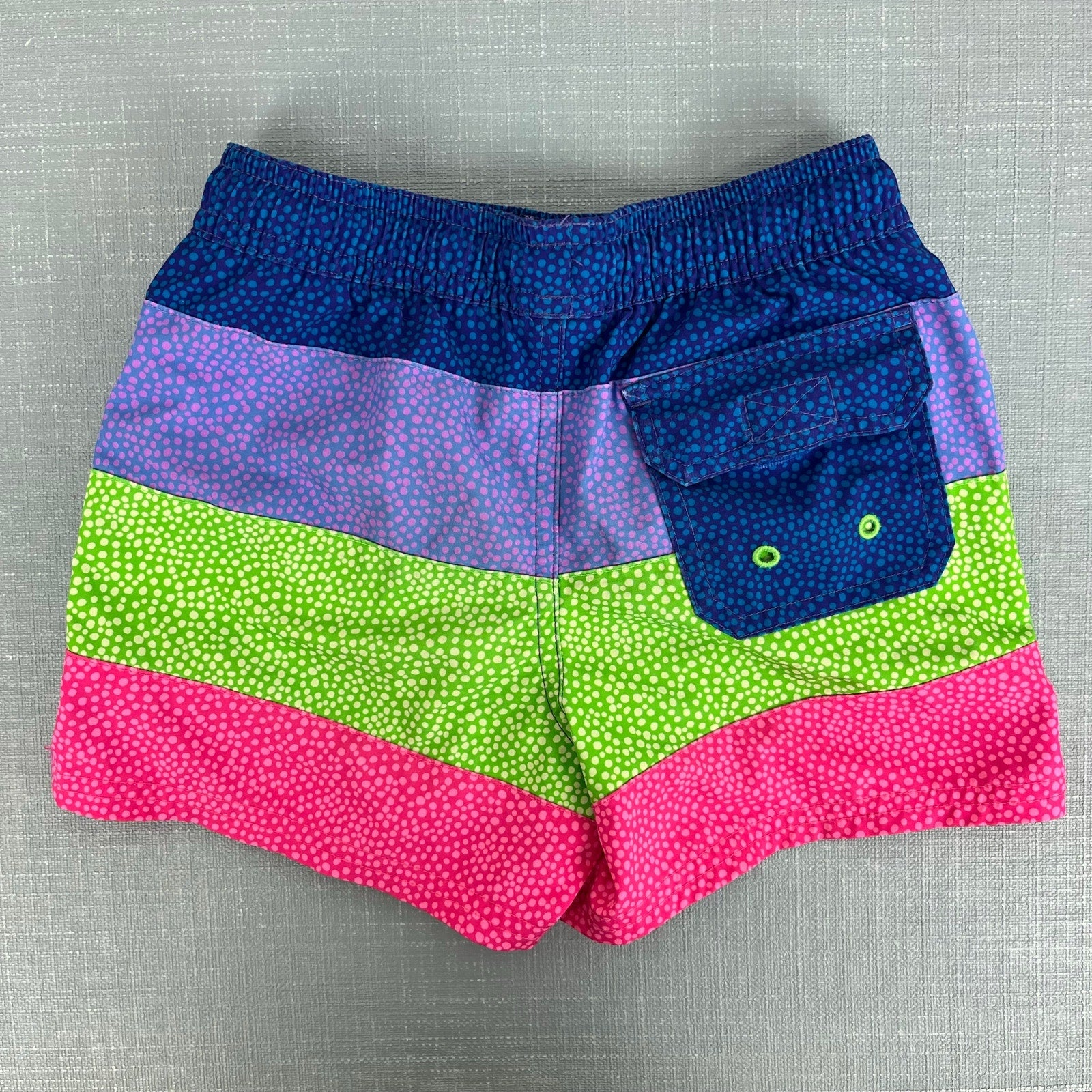 Vineyard Vines Boys Chappy Swim Trunks Neon Dots 4T