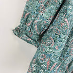 Load image into Gallery viewer, Vintage Janes Green Paisley Floral Lace Dress &amp; Bloomers Set Baby Girl

