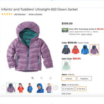 Load image into Gallery viewer, L.L. Bean Toddler Ultralight 650 Down Jacket 12-18 Months
