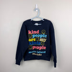 Load image into Gallery viewer, Pacific &amp; Co Kind People Smiley Sweatshirt Black S
