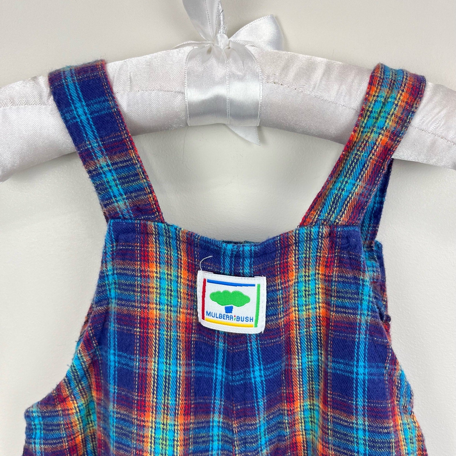 Vintage Mulberry Bush Plaid Farm Overalls 18 Months USA