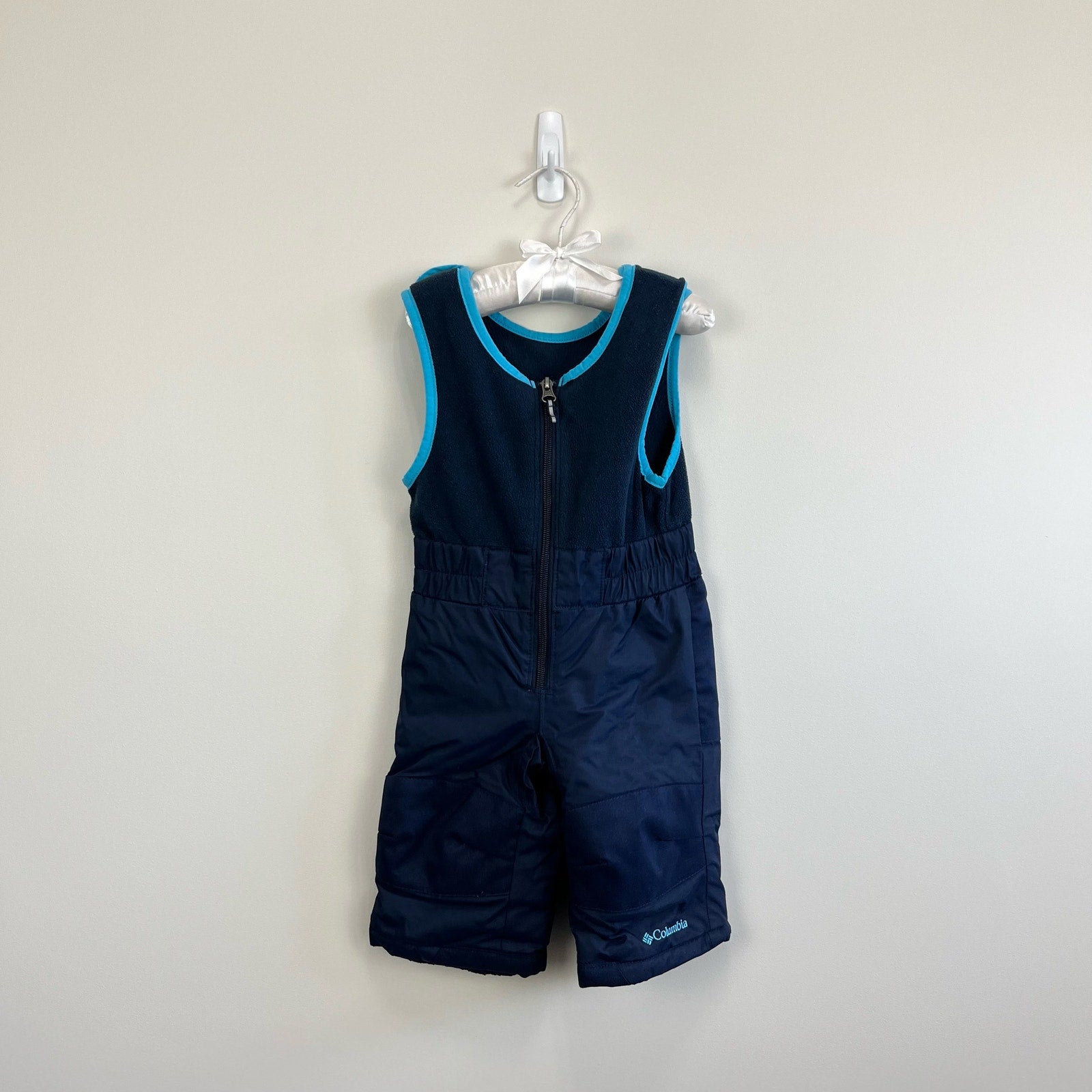 Columbia Boys Blue Snow Bib Overalls 6-12 Months