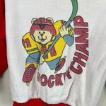 Load image into Gallery viewer, Vintage Little by Little Hockey Champ Teddy Bear Sweatshirt 24 Months
