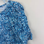 Load image into Gallery viewer, Lilly Pulitzer Girls Mini Belden Dress Cumulus Blue Blooming Together M 6-7
