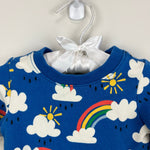 Load image into Gallery viewer, Hanna Andersson Baby Printed French Terry Dress Blue Rain or Shine 60 cm 3-6 Months
