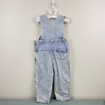 Load image into Gallery viewer, Vintage Happy Kids Patch Pocket Distressed Blue Jean Overalls

