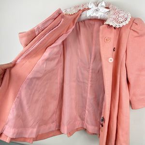 Vintage Rothschild Pink Dress Coat 4T USA