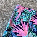 Load image into Gallery viewer, Lilly Pulitzer Girls Sammy Pajama Set Hi Tide Navy Bringing Mermaid Back 2T
