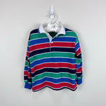 Load image into Gallery viewer, Vintage OshKosh B'gosh Striped Long Sleeve Polo Shirt Toddler Boy USA
