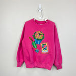 Load image into Gallery viewer, Vintage Max Active Pink Garden Sweatshirt 7-8 USA
