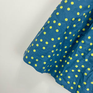 Bonpoint Blue Green Polka Dot Dress 18 Months