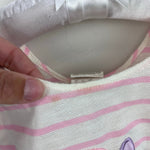 Load image into Gallery viewer, Vintage Little by Little Pink Striped Ice Cream Ruffle T-Shirt 12 Months
