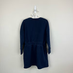 Load image into Gallery viewer, Ralph Lauren Girls Flag Blend Fleece Dress Navy 5T
