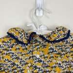 Load image into Gallery viewer, Busy Bees Yellow Blue Floral Ruffle Blouse 24 Months
