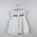 Load image into Gallery viewer, Mini Baby Boden Smocked White Eyelet Dress 6-12 Months
