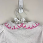 Load image into Gallery viewer, Vintage OshKosh B'gosh White Pink Embroidered Flower Collared Top 6-9

